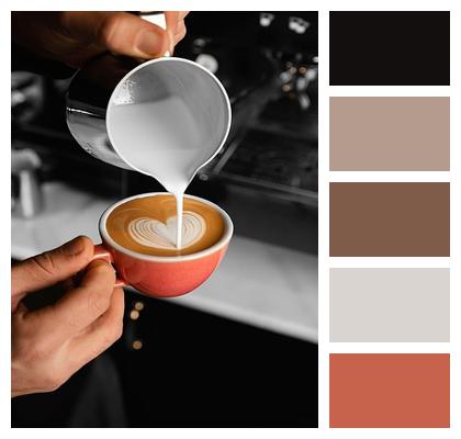 Coffee Latte Art Coffee Making Image